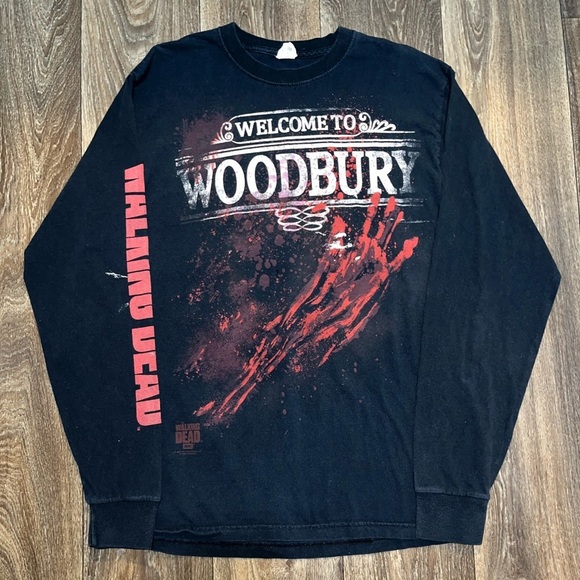 2013 AMC The Walking Dead Welcome To Woodbury Graphic T-Shirt - Picture 1 of 8